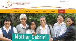 Desktop Screenshot of cabrinifoundation.org