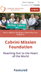 Mobile Screenshot of cabrinifoundation.org